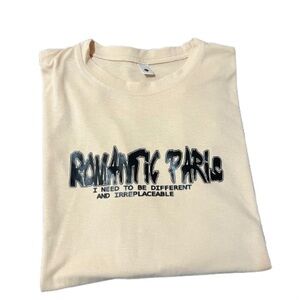 Men’s Graphic Tee with Paris Print -Size Large